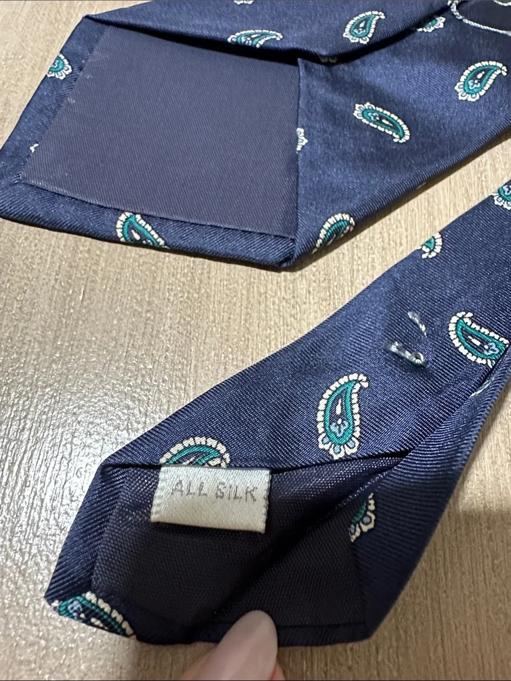 Vintage Pierre Cardin Navy Paisley Silk Tie